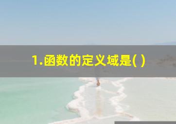 1.函数的定义域是( )